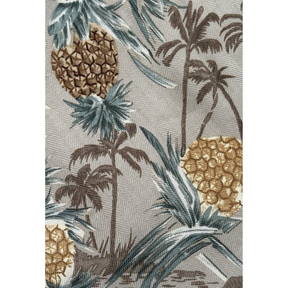 TOMMY BAHAMA Tie Men's 100% Silk Yellow Brown Green Pineapple Floral Palm Trees - Picture 2 of 10